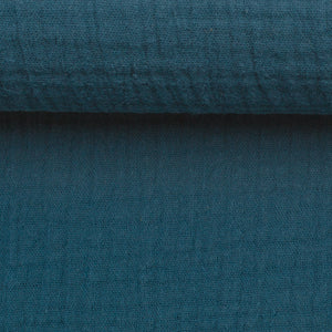 Uni Musselin mittelblau