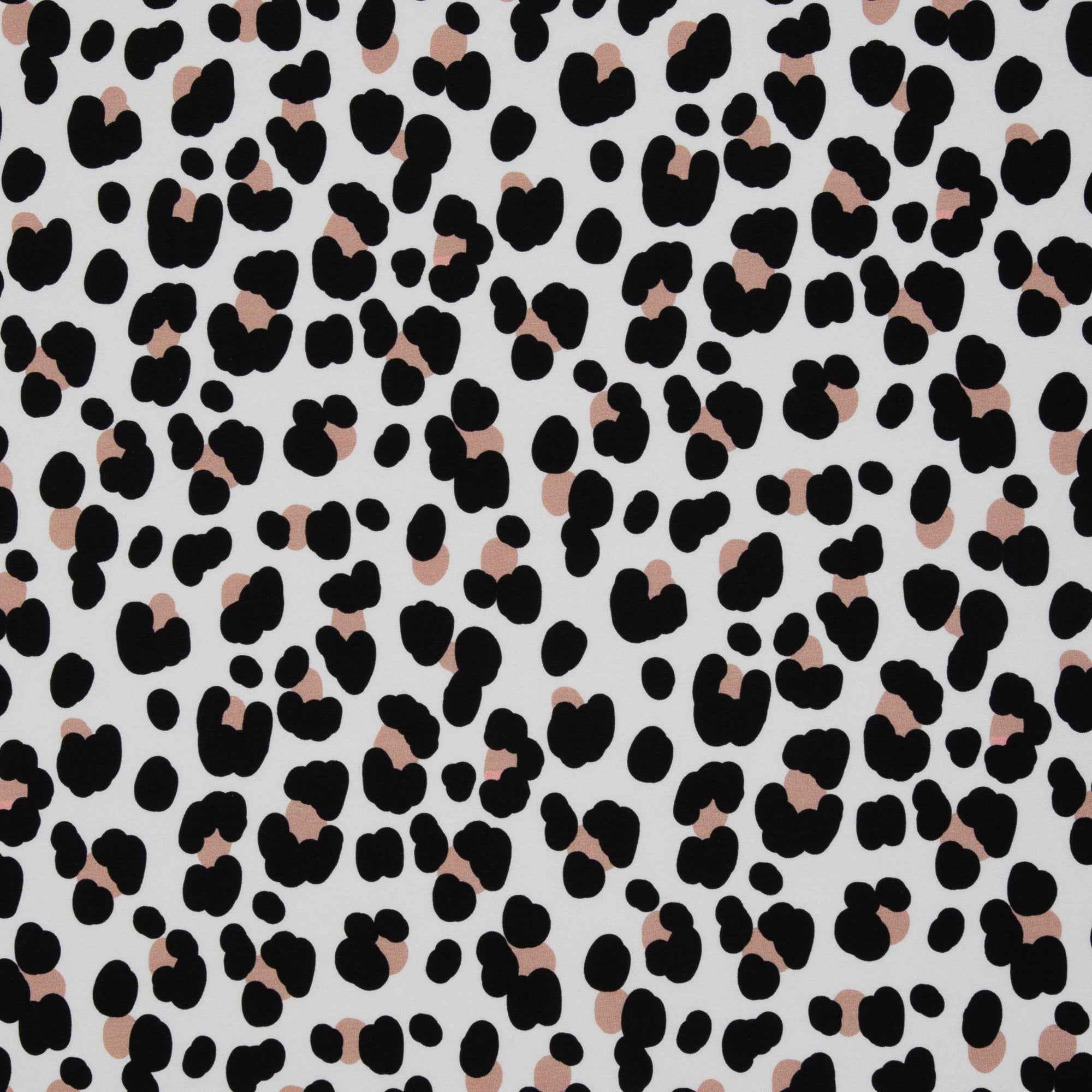 French Terry Animal Print auf weiß