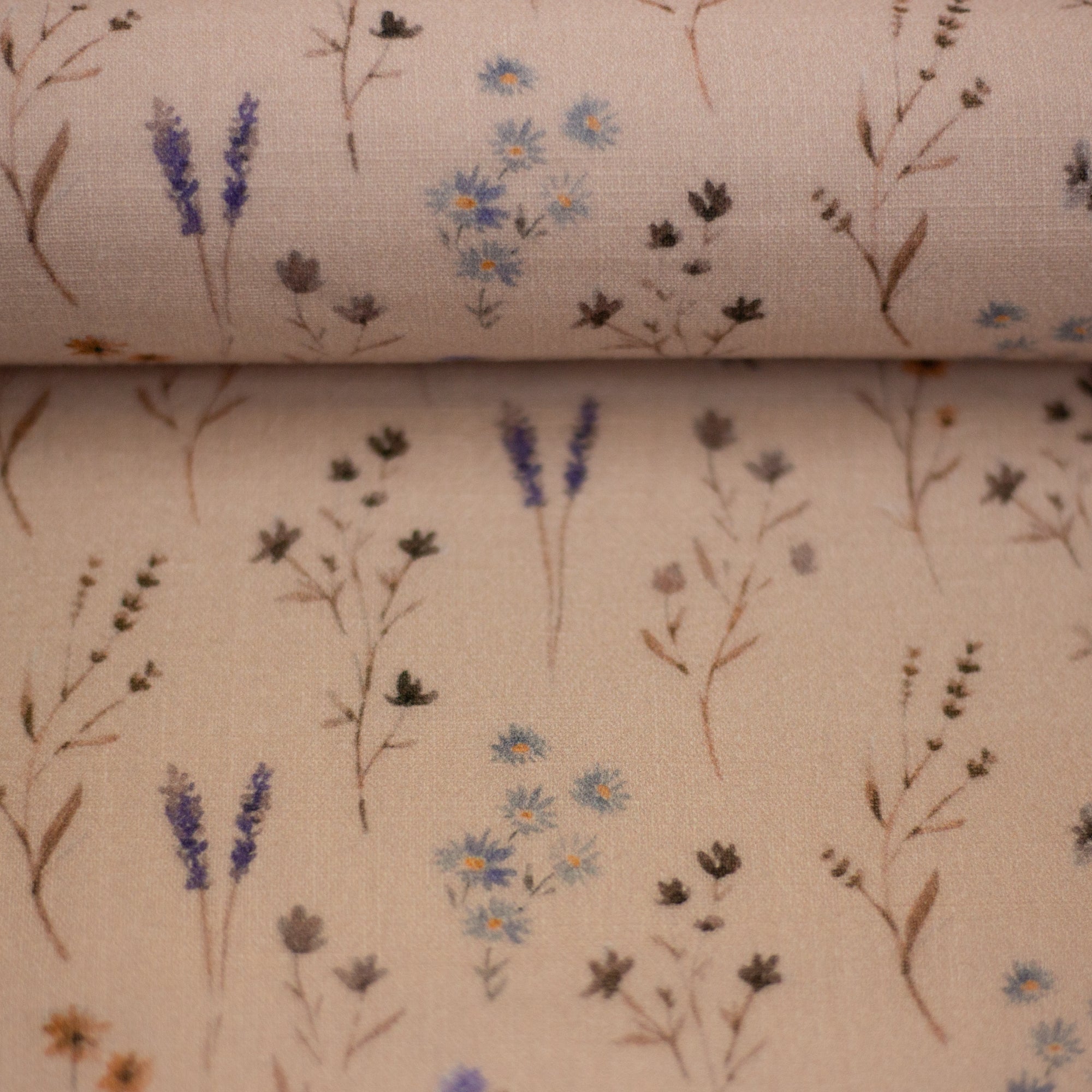 Musselin Blumenstiele auf beige