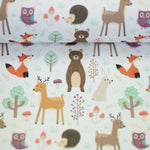 Lade das Bild in den Galerie-Viewer, Baumwollstoff - Waldtiere auf weiß
