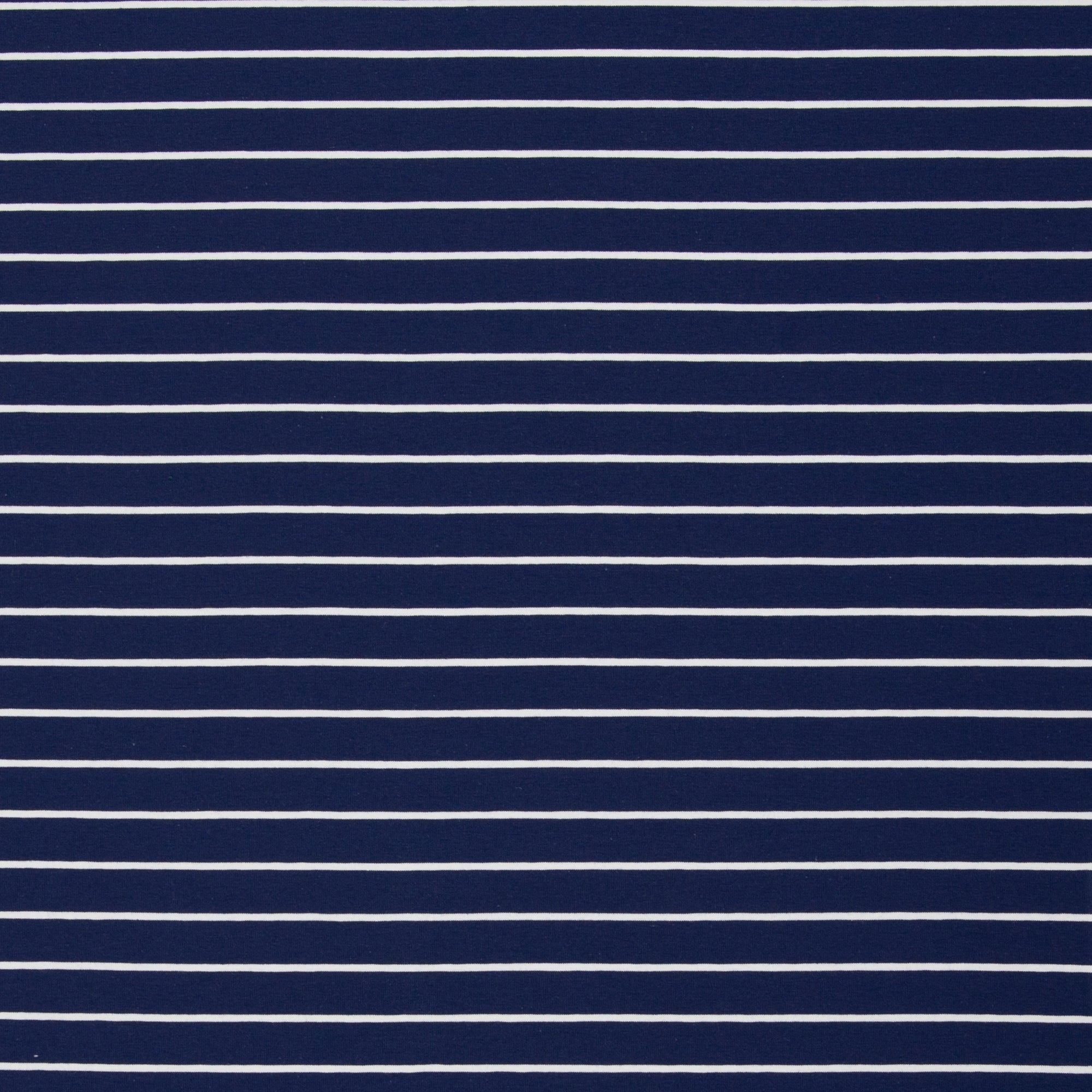 Jersey  Steifen in weiß auf blau breit