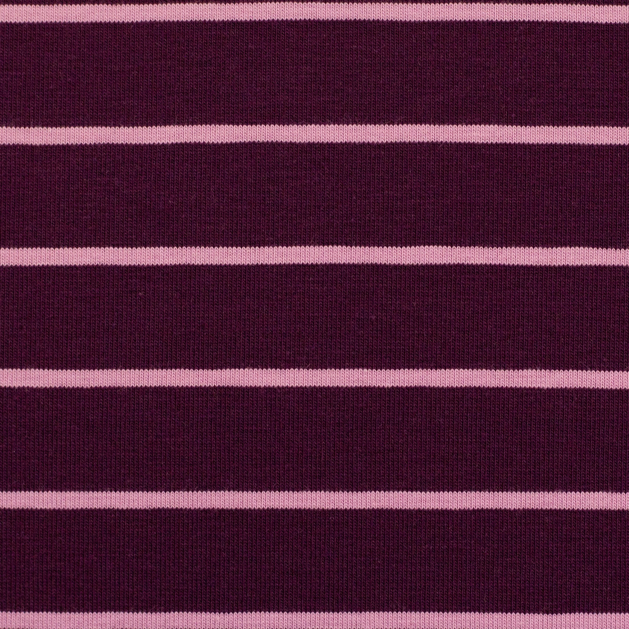 Jersey  Steifen in rosa auf beere breit
