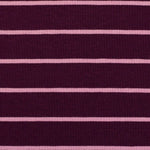 Lade das Bild in den Galerie-Viewer, Jersey  Steifen in rosa auf beere breit

