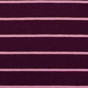 Jersey  Steifen in rosa auf beere breit