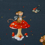 Lade das Bild in den Galerie-Viewer, Jersey Winter - Weihnachts - Mäuse auf blau
