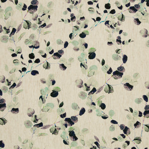 Viskose-Leinen Blätter Eukalyptus beige