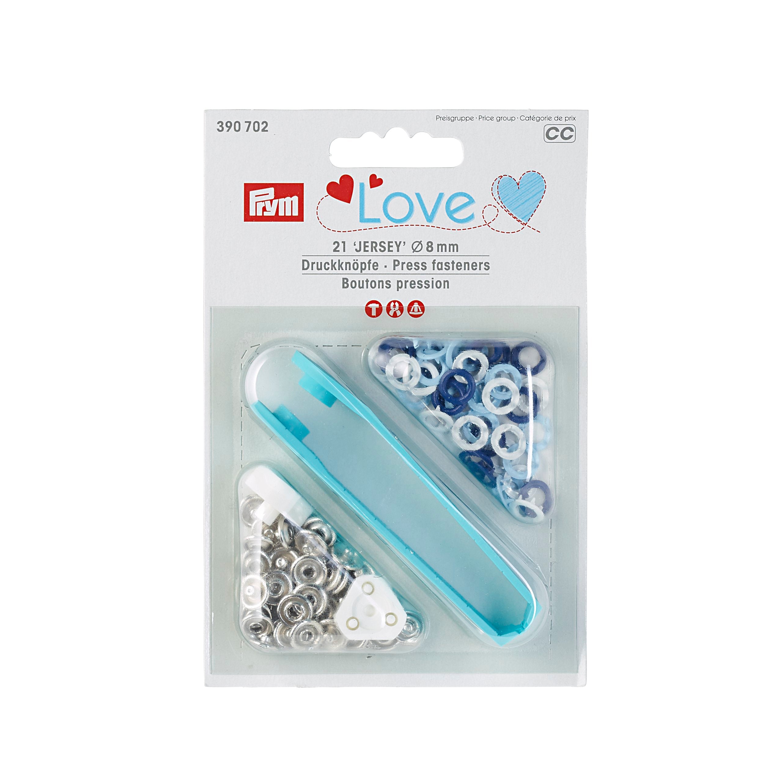 Prym Druckknöpfe Jersey 8mm blau