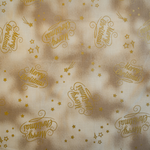 Lade das Bild in den Galerie-Viewer, Baumwolle Merry Christmas in gold auf beige
