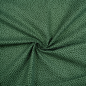 Baumwolle - smaragd grün - Blüten