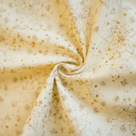 Lade das Bild in den Galerie-Viewer, Baumwolle goldene Weihnachtsblumen auf creme
