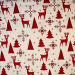 Lade das Bild in den Galerie-Viewer, Baumwolle rote Weihnachtsmotive auf weiß
