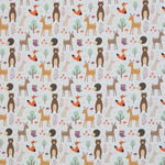 Lade das Bild in den Galerie-Viewer, Baumwollstoff - Waldtiere auf weiß
