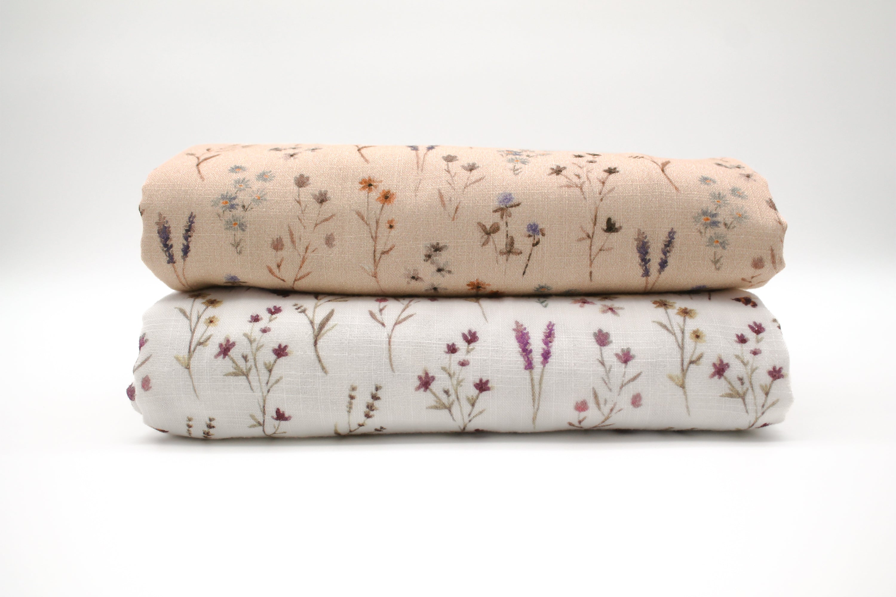 Musselin Blumenstiele auf beige