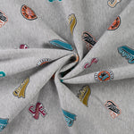 Lade das Bild in den Galerie-Viewer, Sweat hellgrau meliert mit Patches Qjutie
