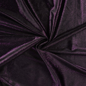 Velour mit Folie glitzer lila Qjutie