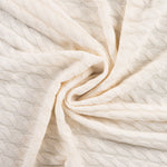 Lade das Bild in den Galerie-Viewer, Strickstoff Nordic Cable ecru Qjutie
