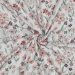 Lade das Bild in den Galerie-Viewer, Musselin Blumen - Blüten auf weiß
