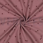 Lade das Bild in den Galerie-Viewer, Musselin Herzchen auf beere - altrose

