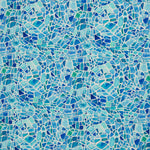 Lade das Bild in den Galerie-Viewer, Jersey Mosaik blautöne auf weiß
