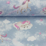 Lade das Bild in den Galerie-Viewer, Jersey Einhorn Traum blau
