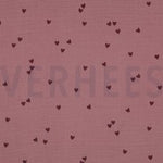 Lade das Bild in den Galerie-Viewer, Musselin Herzchen auf beere - altrose
