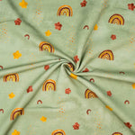 Lade das Bild in den Galerie-Viewer, Softsweat - Regenbögen auf Mint-altgrün
