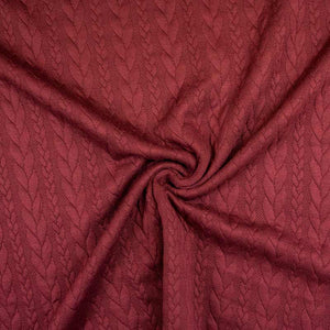 Strickjacquard - bordeaux - Geflochten