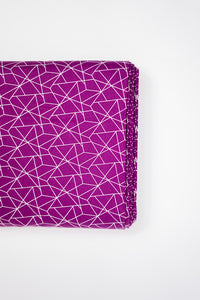 Baumwollstoff graphisches Muster auf lila