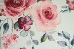 Lade das Bild in den Galerie-Viewer, Softshell große Rosenblüten auf altweiß
