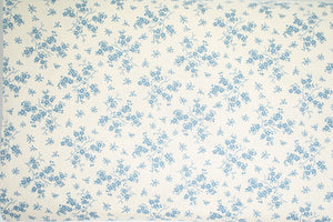 Baumwollstoff Serie Mix & Match kleine Blüten in jeansblau auf altweiß