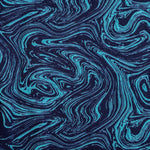 Lade das Bild in den Galerie-Viewer, Jersey Abstrakte Maltechnik in aqua-blau
