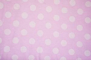 Jersey rosa mit großen weißen Punkten