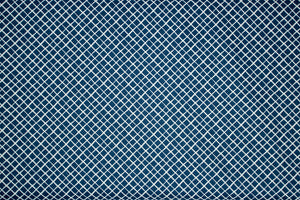 Baumwollstoff weißes Gittermuster auf dunkelblau