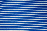 Lade das Bild in den Galerie-Viewer, Bündchen 34cm Schlauchware royalblau-weiß gestreift

