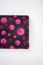 Lade das Bild in den Galerie-Viewer, Baumwollstoff  Virus auf lila
