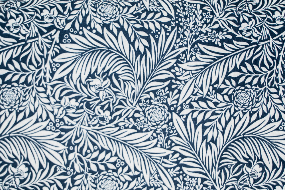 Baumwollstoff Gütermann, Serie: Sense of Harmony Blätter auf blau