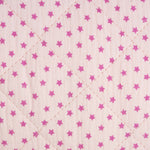 Lade das Bild in den Galerie-Viewer, Musselin gesteppt kleine Sternchen auf rosa
