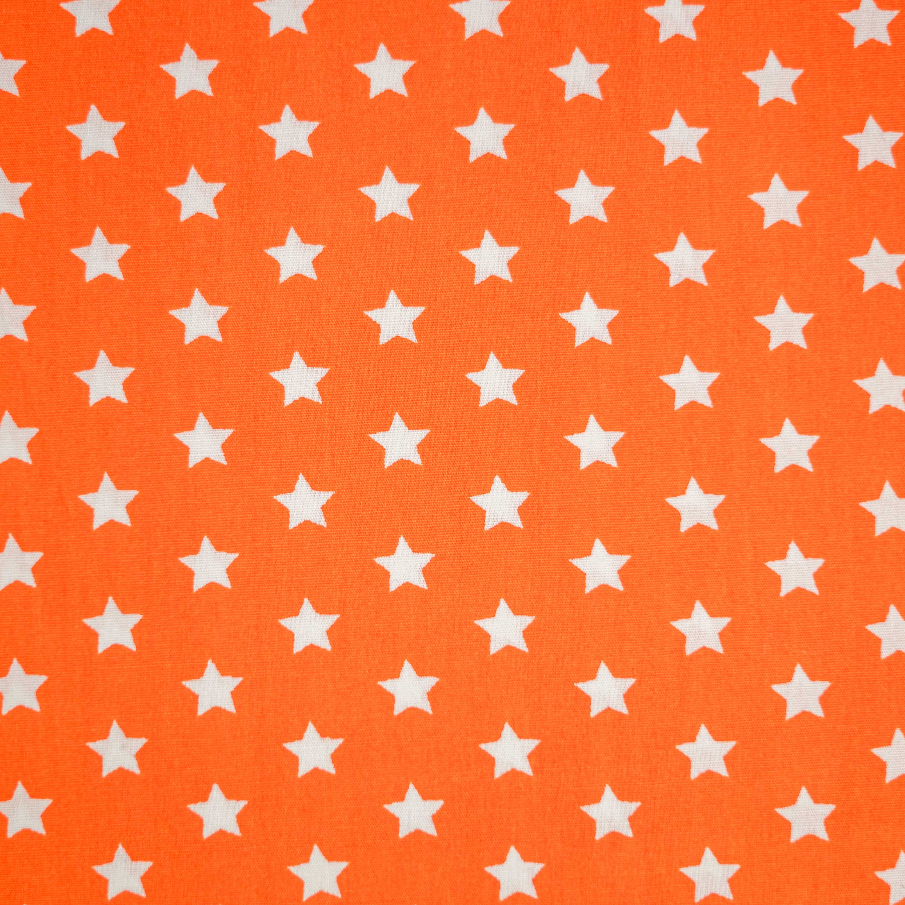 Baumwollstoff Sternen auf orange