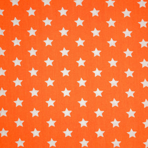 Baumwollstoff Sternen auf orange