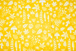 Lade das Bild in den Galerie-Viewer, Jersey Blätter und Pilze auf gelb
