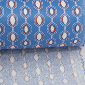 beschichtete Baumwollstoff Muster auf blau Klaranähta