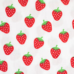 Lade das Bild in den Galerie-Viewer, Baumwollstoff Erdbeeren auf weiß
