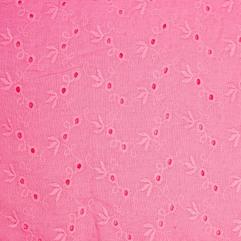 Baumwollstoff Lochstickere in pink